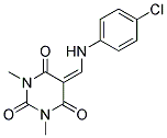 5-[(4-CHLOROANILINO)METHYLENE]-1,3-DIMETHYL-2,4,6(1H,3H,5H)-PYRIMIDINETRIONE Struktur