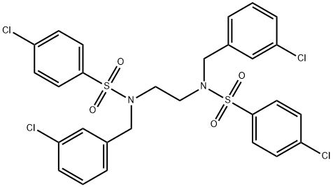 4-CHLORO-N-(3-CHLOROBENZYL)-N-(2-((3-CHLOROBENZYL)[(4-CHLOROPHENYL)SULFONYL]AMINO)ETHYL)BENZENESULFONAMIDE Struktur