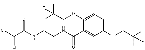 N-(2-[(2,2-DICHLOROACETYL)AMINO]ETHYL)-2,5-BIS(2,2,2-TRIFLUOROETHOXY)BENZENECARBOXAMIDE Struktur