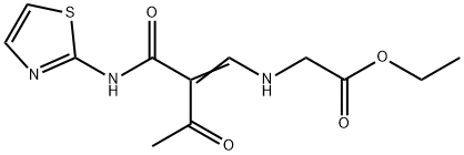 ETHYL 2-((3-OXO-2-[(1,3-THIAZOL-2-YLAMINO)CARBONYL]-1-BUTENYL)AMINO)ACETATE Struktur