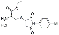 ETHYL 2-AMINO-3-([1-(4-BROMOPHENYL)-2,5-DIOXOTETRAHYDRO-1H-PYRROL-3-YL]SULFANYL)PROPANOATE HYDROCHLORIDE Struktur