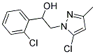 2-(5-CHLORO-3-METHYL-1H-PYRAZOL-1-YL)-1-(2-CHLOROPHENYL)ETHAN-1-OL Struktur