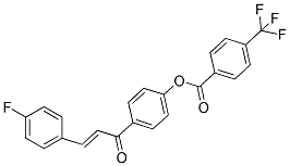 4-[3-(4-FLUOROPHENYL)ACRYLOYL]PHENYL 4-(TRIFLUOROMETHYL)BENZOATE Struktur