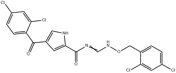 4-(2,4-DICHLOROBENZOYL)-N-(([(2,4-DICHLOROBENZYL)OXY]IMINO)METHYL)-1H-PYRROLE-2-CARBOXAMIDE Struktur