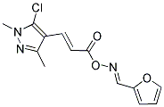 5-CHLORO-4-(3-([(2-FURYLMETHYLENE)AMINO]OXY)-3-OXOPROP-1-ENYL)-1,3-DIMETHYL-1H-PYRAZOLE Struktur