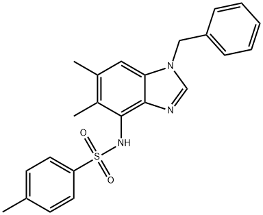 N-(1-BENZYL-5,6-DIMETHYL-1H-1,3-BENZIMIDAZOL-4-YL)-4-METHYLBENZENESULFONAMIDE Struktur