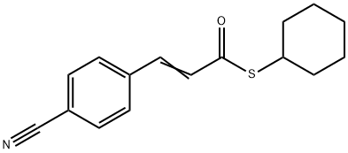 S-CYCLOHEXYL 3-(4-CYANOPHENYL)-2-PROPENETHIOATE Struktur