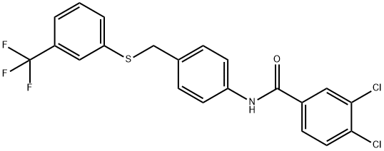 3,4-DICHLORO-N-[4-(([3-(TRIFLUOROMETHYL)PHENYL]SULFANYL)METHYL)PHENYL]BENZENECARBOXAMIDE Struktur