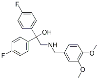 2-[(3,4-DIMETHOXYBENZYL)AMINO]-1,1-BIS(4-FLUOROPHENYL)-1-ETHANOL Struktur