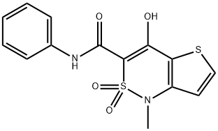 4-HYDROXY-1-METHYL-2,2-DIOXO-N-PHENYL-1,2-DIHYDRO-2LAMBDA6-THIENO[3,2-C][1,2]THIAZINE-3-CARBOXAMIDE Struktur