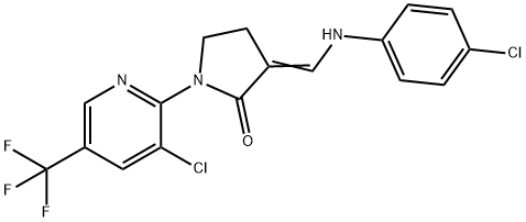 3-[(4-CHLOROANILINO)METHYLENE]-1-[3-CHLORO-5-(TRIFLUOROMETHYL)-2-PYRIDINYL]-2-PYRROLIDINONE Struktur