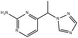 4-[1-(1H-1,2,4-TRIAZOL-1-YL)ETHYL]-2-PYRIMIDINAMINE Struktur