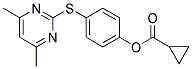 CYCLOPROPANECARBOXYLIC ACID, 4-[(4,6-DIMETHYLPYRIMIDIN-2-YL)THIO]PHENYL ESTER Struktur