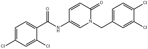 2,4-DICHLORO-N-[1-(3,4-DICHLOROBENZYL)-6-OXO-1,6-DIHYDRO-3-PYRIDINYL]BENZENECARBOXAMIDE Struktur