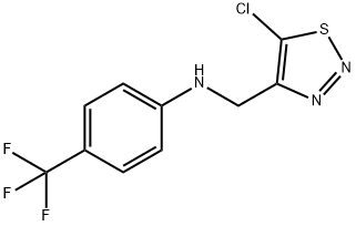 N-[(5-CHLORO-1,2,3-THIADIAZOL-4-YL)METHYL]-4-(TRIFLUOROMETHYL)ANILINE Struktur