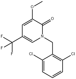 1-(2,6-DICHLOROBENZYL)-3-METHOXY-5-(TRIFLUOROMETHYL)-2(1H)-PYRIDINONE Struktur