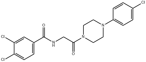 3,4-DICHLORO-N-(2-[4-(4-CHLOROPHENYL)PIPERAZINO]-2-OXOETHYL)BENZENECARBOXAMIDE Struktur