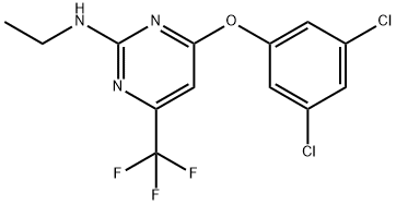 4-(3,5-DICHLOROPHENOXY)-N-ETHYL-6-(TRIFLUOROMETHYL)-2-PYRIMIDINAMINE Struktur