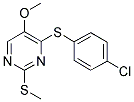 4-[(4-CHLOROPHENYL)SULFANYL]-2-(METHYLSULFANYL)-5-PYRIMIDINYL METHYL ETHER Struktur