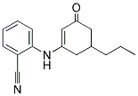 2-((3-OXO-5-PROPYLCYCLOHEX-1-ENYL)AMINO)BENZENECARBONITRILE Struktur