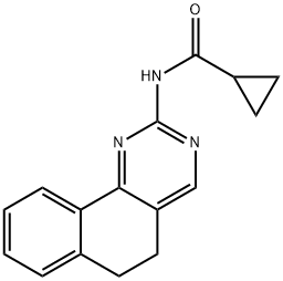 N-(5,6-DIHYDROBENZO[H]QUINAZOLIN-2-YL)CYCLOPROPANECARBOXAMIDE Struktur