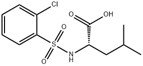 2-([(2-CHLOROPHENYL)SULFONYL]AMINO)-4-METHYLPENTANOIC ACID Struktur