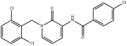 4-CHLORO-N-[1-(2,6-DICHLOROBENZYL)-2-OXO-1,2-DIHYDRO-3-PYRIDINYL]BENZENECARBOXAMIDE Struktur