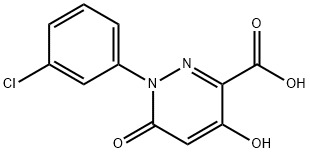 1-(3-CHLOROPHENYL)-4-HYDROXY-6-OXO-1,6-DIHYDRO-3-PYRIDAZINECARBOXYLIC ACID Struktur