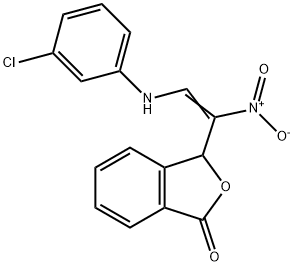 3-[2-(3-CHLOROANILINO)-1-NITROVINYL]-2-BENZOFURAN-1(3H)-ONE Struktur