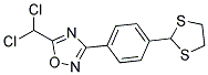 5-(DICHLOROMETHYL)-3-[4-(1,3-DITHIOLAN-2-YL)PHENYL]-1,2,4-OXADIAZOLE Struktur