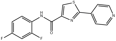 N-(2,4-DIFLUOROPHENYL)-2-(4-PYRIDINYL)-1,3-THIAZOLE-4-CARBOXAMIDE Struktur