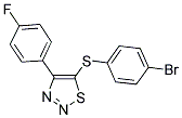 4-BROMOPHENYL 4-(4-FLUOROPHENYL)-1,2,3-THIADIAZOL-5-YL SULFIDE Struktur