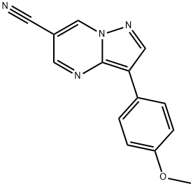 3-(4-METHOXYPHENYL)PYRAZOLO[1,5-A]PYRIMIDINE-6-CARBONITRILE Struktur