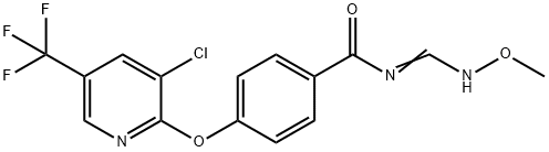 4-([3-CHLORO-5-(TRIFLUOROMETHYL)-2-PYRIDINYL]OXY)-N-[(METHOXYIMINO)METHYL]BENZENECARBOXAMIDE Struktur