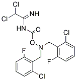 N,N-BIS(2-CHLORO-6-FLUOROBENZYL)-N-(([(2,2-DICHLOROETHANIMIDOYL)AMINO]CARBONYL)OXY)AMINE Struktur