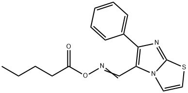 5-([(PENTANOYLOXY)IMINO]METHYL)-6-PHENYLIMIDAZO[2,1-B][1,3]THIAZOLE Struktur