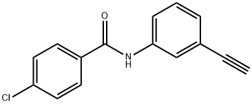 4-CHLORO-N-(3-ETHYNYLPHENYL)BENZENECARBOXAMIDE Struktur