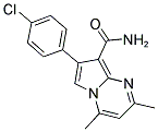 7-(4-CHLOROPHENYL)-2,4-DIMETHYLPYRROLO[1,2-A]PYRIMIDINE-8-CARBOXAMIDE Struktur