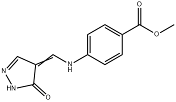 4-[(5-OXO-1,5-DIHYDRO-PYRAZOL-4-YLIDENEMETHYL)-AMINO]-BENZOIC ACID METHYL ESTER Struktur