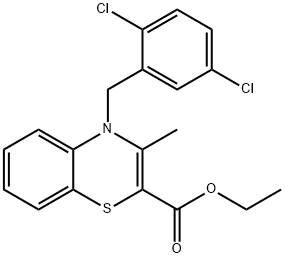 ETHYL 4-(2,5-DICHLOROBENZYL)-3-METHYL-4H-1,4-BENZOTHIAZINE-2-CARBOXYLATE Struktur