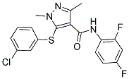 5-[(3-CHLOROPHENYL)SULFANYL]-N-(2,4-DIFLUOROPHENYL)-1,3-DIMETHYL-1H-PYRAZOLE-4-CARBOXAMIDE Struktur