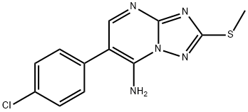 6-(4-CHLOROPHENYL)-2-(METHYLSULFANYL)[1,2,4]TRIAZOLO[1,5-A]PYRIMIDIN-7-AMINE Struktur