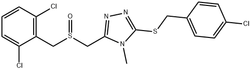 (5-[(4-CHLOROBENZYL)SULFANYL]-4-METHYL-4H-1,2,4-TRIAZOL-3-YL)METHYL 2,6-DICHLOROBENZYL SULFOXIDE Struktur