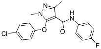 5-(4-CHLOROPHENOXY)-N-(4-FLUOROPHENYL)-1,3-DIMETHYL-1H-PYRAZOLE-4-CARBOXAMIDE Struktur