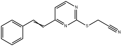 2-[(4-STYRYL-2-PYRIMIDINYL)SULFANYL]ACETONITRILE Struktur