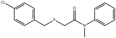 2-[(4-CHLOROBENZYL)SULFANYL]-N-METHYL-N-PHENYLACETAMIDE Struktur