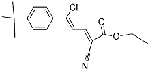 ETHYL 5-[4-(TERT-BUTYL)PHENYL]-5-CHLORO-2-CYANOPENTA-2,4-DIENOATE Struktur