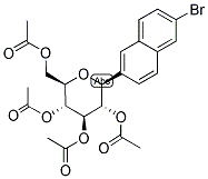 6-BROMO-2-NAPHTHYL-B-D-TETRAACETYLGLUCOPYRANOSIDE Struktur