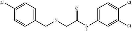 2-[(4-CHLOROBENZYL)SULFANYL]-N-(3,4-DICHLOROPHENYL)ACETAMIDE Struktur