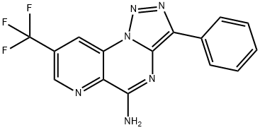 3-PHENYL-8-(TRIFLUOROMETHYL)PYRIDO[2,3-E][1,2,3]TRIAZOLO[1,5-A]PYRIMIDIN-5-AMINE Struktur